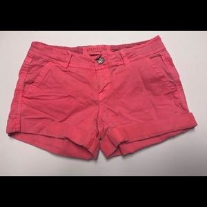 Aeropostale Shorts Size 0 Pink NYC MIDI Twill
